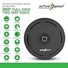 Active Pixel Wireless Wifi 1.3Mp Camera 360 Degree Fisheye HD View With IR Night Motion Detection (Black)