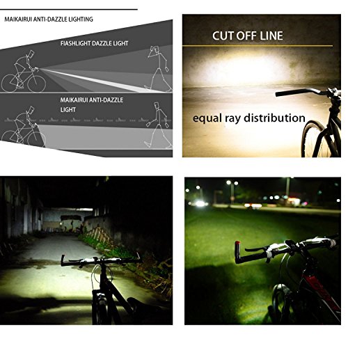 Xcellent Global Smart Fahrrad Frontlicht Scheinwerfer Mit Lichtsensor USB Aufladbar IPX6 Wasserfest LD133 - 4