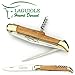 Produktbild Laguiole Honoré Durand Taschenmesser Griff Olivenholz + Messing 12 cm Messer Korkenzieher Dorn