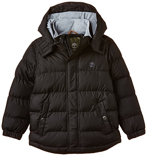 Timberland Boy's T26394 Puffer and Bag Track Jacket, Black, 16 Years