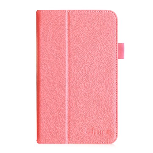 [Eckenschutz] Fintie Samsung Galaxy Tab 3 7.0 Lite T110 T111 T113 T116 Hülle Case – Slim Fit Folio Bookstyle Kunstleder Schutzhülle Cover Tasche mit Ständerfunktion für Tab 3 Lite 7.0 Zoll Tablet, Rosa - 3