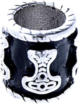 Bartperle Haarperle Edelstahl Thorshammer 6mm Innendurchmesser