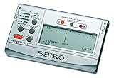 Seiko SAT501 Chromatic Tuner - Stimmgerät für alle Instrumente (Silber)