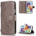 Produktbild FNBK Hülle Kompatibel mit Samsung Galaxy S5 Hülle Leder Grau Löwenzahn Blumen Handyhülle Holster Leder Flip Wallet Cover Tasche Stand Case Card Slot Magnetverschluß Kratzfestes Schutzhülle