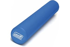 ‎SISSEL SISSEL Pilates Roller Pro | Strapazierfähiger Kautschuk | Ideal für Anfänger & Fortgeschrittene | Vielseitiges Training zuhause & Studio | Länge: 100cm | Farbe: Blau