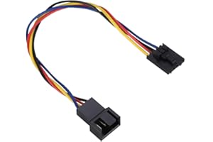 Bewinner1 5Pcs 5Pin to 4Pin Adapter Cable, 4 pin Temperature Control Fan Interface Connector Converter Support PWM Temperature Control Speed Regulation Computer Dedicated Fan Cable
