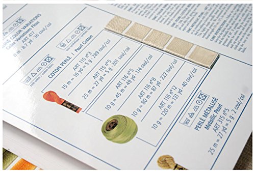 DMC Farbkarte (Faltkarte aus stabilem Karton) für Stickgarne und Spezialgarne mit echten Garnfäden zum optimalen Farbenvergleich - 5