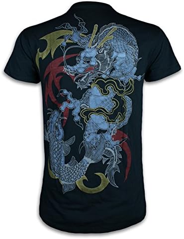 Ako Roshi Men´s T-Shirt Gin Ryu - Silver Dragon Size M L XL Martial Arts Tattoo Japan MMA