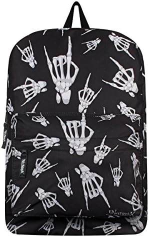 Skeleton Rock Hands Backpack Black 32x42x11cm