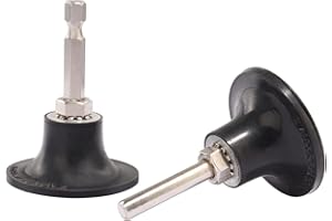 BRESUCNY Disc Pad Halter, Schleifteller mit 1/4 zoll Schaft und Roll Lock-Scheiben, 2 stücke Runde und sechseckige Schaft Roloc-Schleifscheiben Halter für Grobschleifscheiben Fächerscheiben