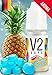 Produktbild V2 Vape Eisbonbon-Ananas AROMA/KONZENTRAT hochdosiertes Premium Lebensmittel-Aroma zum selber mischen von E-Liquid/Liquid-Base für E-Zigarette und E-Shisha 10ml 0mg nikotinfrei