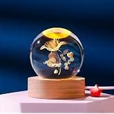 MR 3D Crystal Glass Globe, Night Light with Wooden Socket,LED, lover's gift, Christmas, Teachers' Day, Special Design A great hed