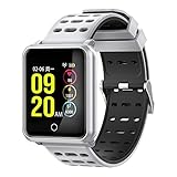 TPulling Mode TF2 Herzfrequenz Blutdruck Intelligente Uhr Smartwatch Armbanduhr Smart Watch Fitness Tracker Bluetooth Activity SmartWatch (Weiß)