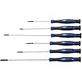 Draper Extra Long Precision Screwdriver Set (6 Piece) | Professional Hand Tools | Chrome Vanadium Tips | Soft Grip Handle | 28119