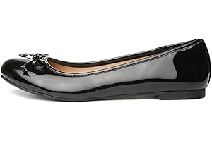 Lilley Womens Black Patent Ballerina
