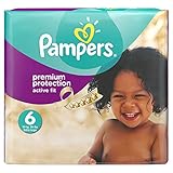 Pampers Premium Protection Active Fit Nappies, Monthly Saving Pack - Size 6, 120 Nappies