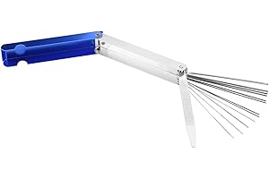 Dioche Strumento per la Pulizia del Getto di Gas Pulitore per Getto Kit di Pulizia per Ugelli per Saldatura a Gas per Carburatore per Moto in Metallo con Scatola di Immagazzinaggio