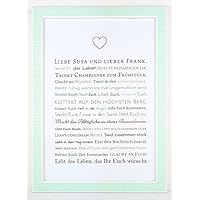 Hochzeitsgeschenk für Brautpaar - Bild in DIN A4: Gastgeschenk für Trauzeuge / Trauzeugin oder persönliche Beigabe zum Geldgeschenk - optional mit Bilderrahmen - Geschenk zur Hochzeit