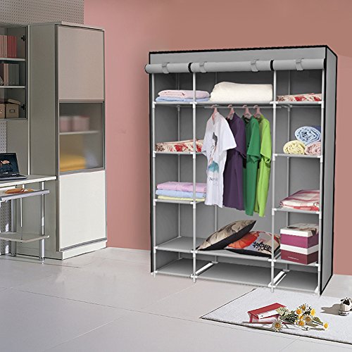 EBS® Kleiderschrank Faltschrank Stoffschrank Schrank Garderobe Regal