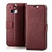 Produktbild Saxonia Tasche HTC One M8 Hülle Flip Case Schutzhülle Handytasche mit Kartenfach Braun