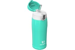 Super Sparrow Borraccia Termica Cannuccia, Borraccia in Acciaio Inox - 350ml, 500ml, 750ml - Senza BPA Tazza Borracce Termiche, Bottiglia Termica per Bambini, Scuola, Sportiva