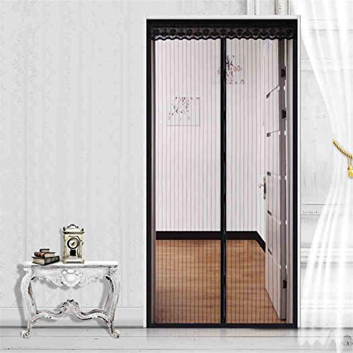 FUYA Magnetic Sheer Door Curtain Instant Screen Door Mosquito Net Magnet Closure Dual Curtain Mesh (90cm X 210cm)