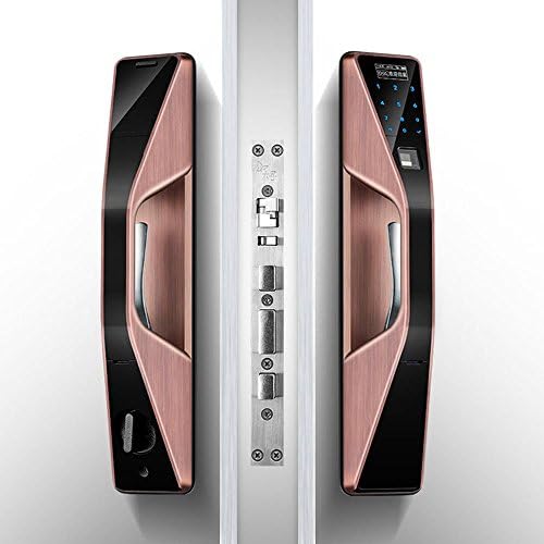 Intelligent keyboard biometric fingerprint password door lock , red