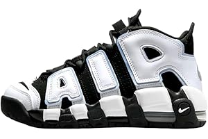 NIKE Air More Uptempo GS Grade School Trainers Sneakers Fashion Shoes DQ6200 (Black/White 001) Size UK5.5 (EU38.5)