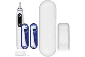 ‎ORAL-B Oral-B iO Series 6 elektryczna szczoteczka do zębów, 2 końcówki, 5 trybów czyszczenia do pielęgnacji zębów, technologia magnetyczna, wyświetlacz i etui podróżne, prezent dla mężczyzny/kobiety, zaprojektowana przez brązowy, biały