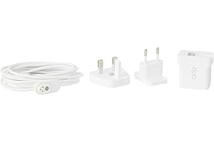 Accessoire certifié Arlo Câble de Recharge Magnétique - Blanc - Compatible avec les caméras Arlo Pro 3/Ultra - Intérieur - Câble de 2.4m - VMA5000C