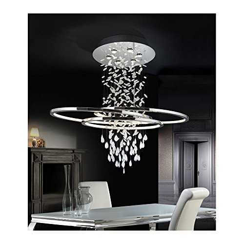 Preisvergleich Produktbild Schuller SL Bruma Chrom LED Hoop Crystal Light