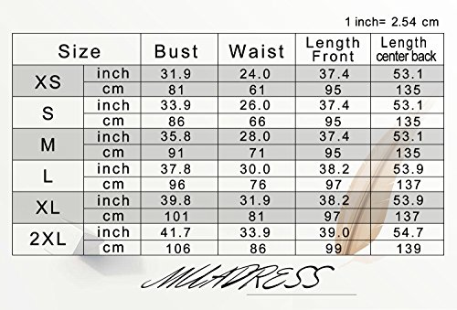 MuaDress MUA6666 Robe Demoiselle d'honneur Dentelle à Fleur Jupe Asymétrique Vintage Robe Chic été Trapèze Robe Soirée Sexy Col en V Royalblue XS