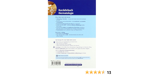 Kurzlehrbuch Dermatologie Sterry Wolfram Czaika Viktor Amazon De Bucher