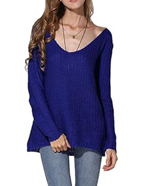 Nuovo donne blu oversize larghe jumper top maglione abbigliamento casual taglia UK 8–10EU 36–38