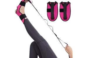 XZMCAT Yoga Gurt 2 Stück, Yogagurt 7 Schleifen Stretching Strap, Hochelastischer Yoga Band, Übungsschlaufe zum Dehnen der Beinmuskulatur, Yoga Strap für Beinstrecker, Fascia Stretcher