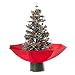 Produktbild Hiskøl künstlicher selbstschneiender Weihnachtsbaum Christbaum Tannenbaum mit Schneefall in 75cm Höhe mit rotem Schirm