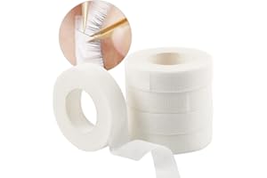 Lunamoon 6 Rouleaux Ruban de Cils Ruban Extension de Cils Micropore Cils Bande Respirant Bandes de Cils pour Approvisionnement Extension Cils (White)