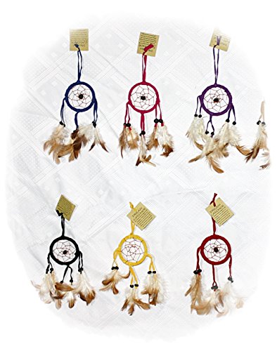 10 x Traumfänger Set. Dreamcatcher 6 cm. Kindergeburtstag gemischte Farben - 2
