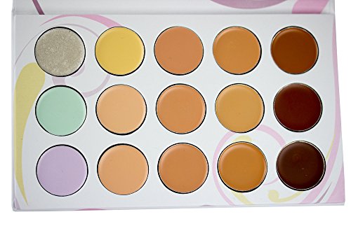 Concealer Palette Abdeckcreme Kontur 15 Farben Gesicht Make Up Foundation Conturen – CorrectME Camouflage Paletten Gegen Augenringe Abdecken Grün Gelb Orange - 2