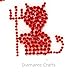 2 Red (tr) Little Devils Diamante Vajazzle Rhinestone Gems Embellishments