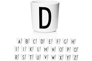 Design Letters Bicchiere Bambino (A-Z) | Bicchiere Neonato 6+ Mesi | Perfetto Regali Bambini | Sippy Cup Senza BPS/BPS | Tazze Colazione Per Bambini | Tazza Bambini Adatto al Microonde | 175 Ml