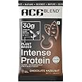 Ace Blend INTENSE 30G A-Grade Plant Protein Powder | 4 Servings | Chocolate Hazelnut Flavour | Probiotics + Fiber | 6g BCAA | 95%+ Bio Available | Advanced Lean Muscle Growth & Recovery | Men & Women