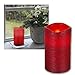 Produktbild LED-Wachskerze Linda Farbe: rot strukturiert ca. 12 5 x 7 5 cm Timer Batterie