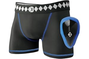Diamond MMA Athletic Cup Groin Protector & Compression Shorts System With Built-in Jock Strap, Medium, Black