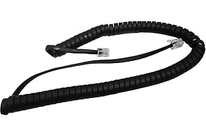 The VoIP Lounge Replacement 9 Foot Black Handset Receiver Cord for Polycom VVX Series IP Phone 101 150 201 250 300 301 310 311 350 400 401 410 411 450 500 501 600 601 1500