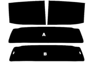 PSSC WINDOW FILM PSSC Pre Cut Rear Car Window Films fits for Ford Ranger Wildtrack 2015-Current 5% Very Dark Limo Tint