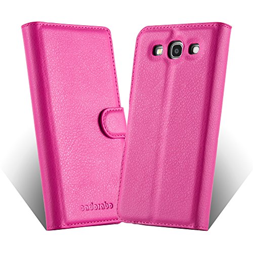 Cadorabo – Book Style Hülle für Samsung Galaxy S3 / S3 NEO (GT-I9300 / 9301) – Case Cover Schutzhülle Etui Tasche mit Standfunktion und Kartenfach in CHERRY-PINK - 8
