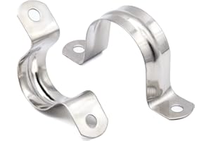 MGCTOLBOX Abrazaderas Metalicas para Tubos Ø 60 mm, Abrazaderas en U Acero Inoxidable 304 Para Tubos de Agua, Manguera o Mástil | PACK 20 unidades
