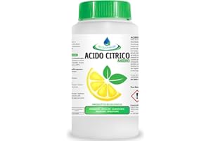 acquaverde | Acido Citrico in Polvere, Naturale ed Ecologico, Puro al 100% per Pulizia e Igiene della Casa, Multiuso: Ammorbidente, Anticalcare, Disincrostante, Brillantante, Decalcificante - 1 kg