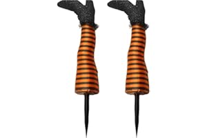 Danlai 1 Paar Halloween Hexenbeine Pfähle Umgedrehte Hexenbeine Garten Garten Requisiten Für Outdoor Indoor Dekoration